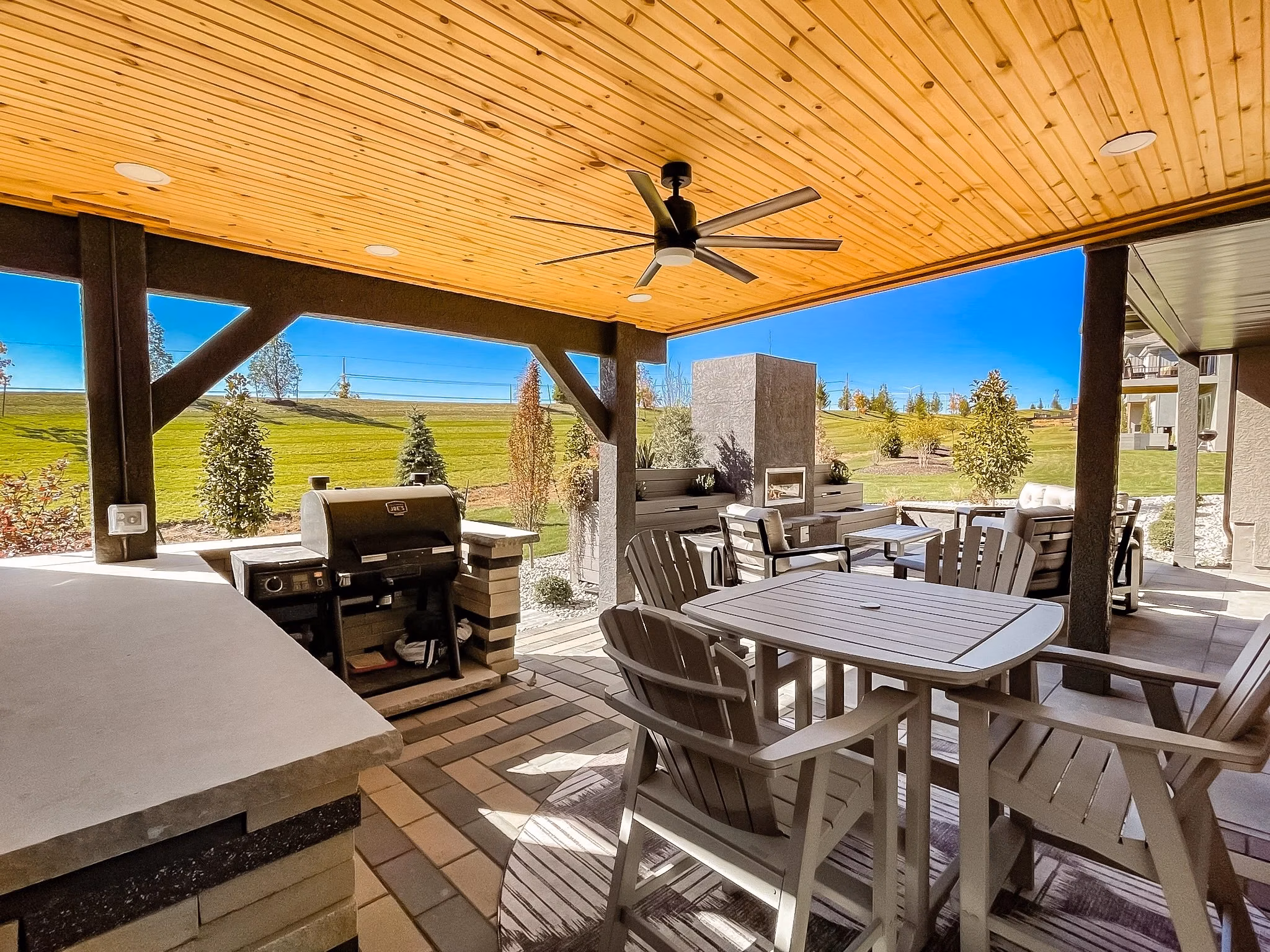 Award-winning paver patio and outdoor living space built by Kansas City Hardscapes