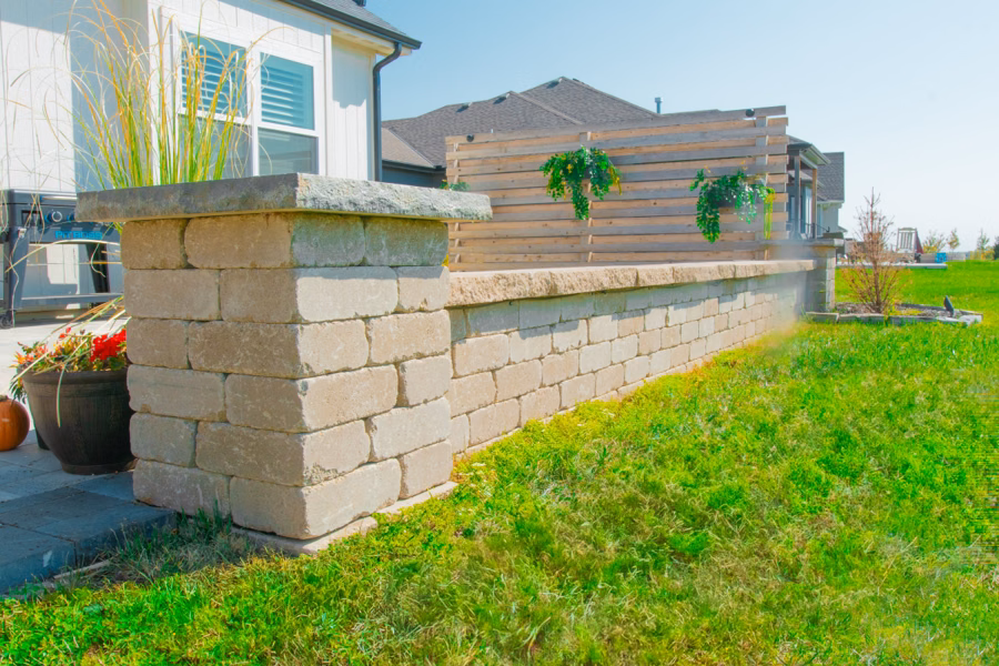 Dighton project: seating wall ground view