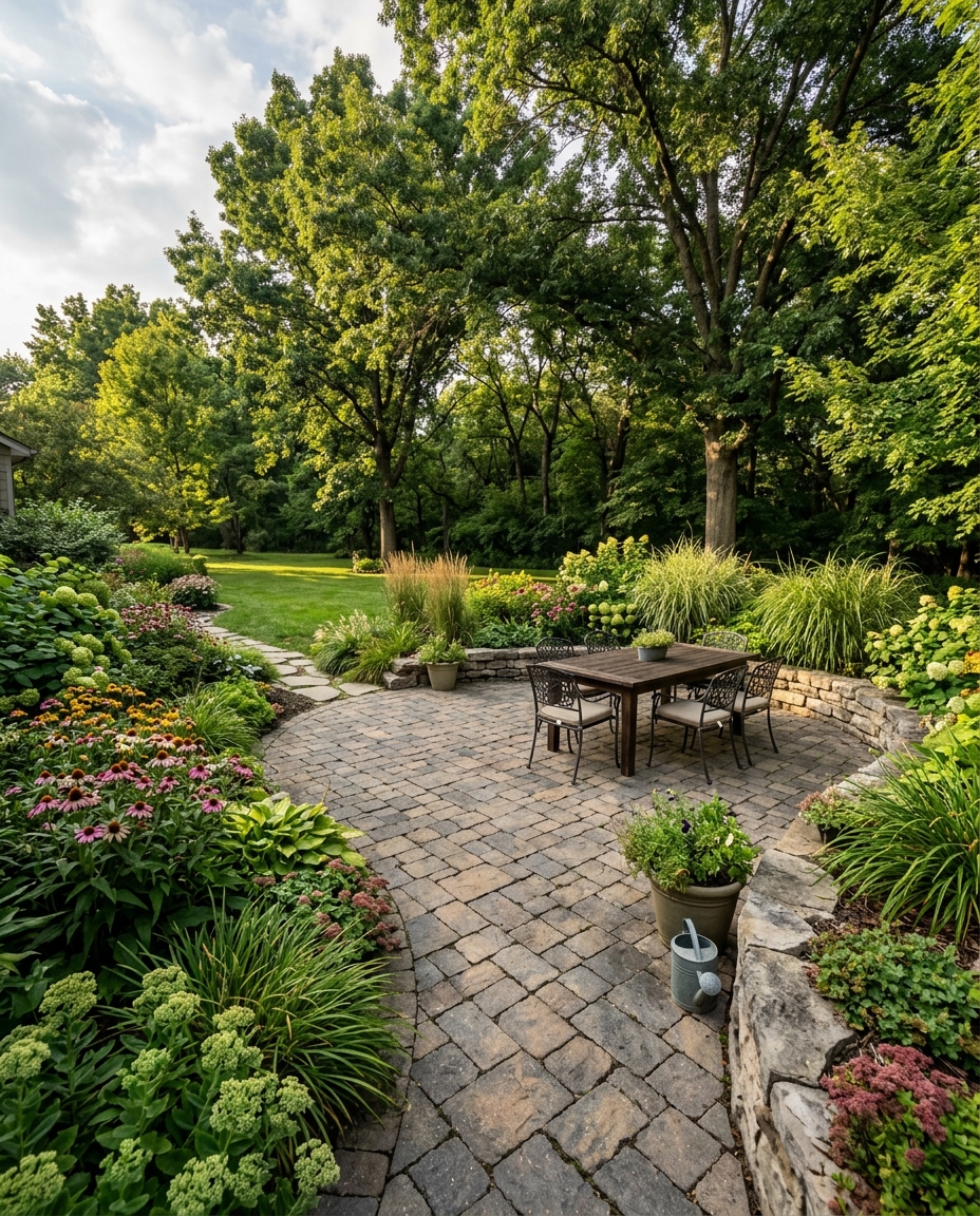A mature patio years after install