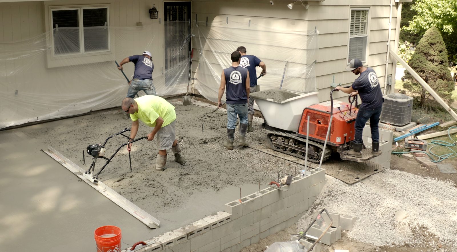 What is going under the patio?