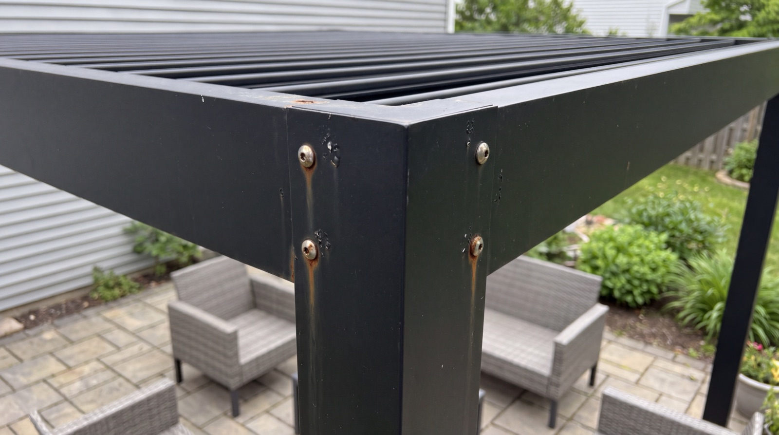 Where aluminum pergolas tend to give out
